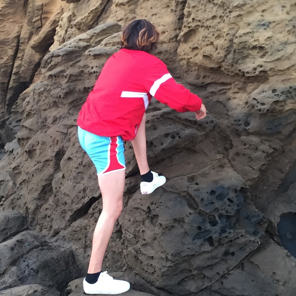 Nike light blue booty shorts